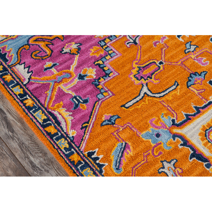 World Menagerie Lancaster Oriental Handmade Tufted Wool Area Rug